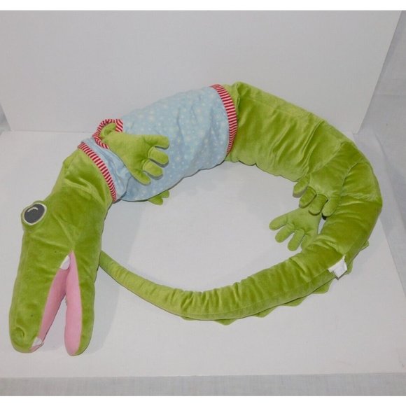 IKEA Fabler Krokodil 65" Plush Stuffed Crocodile Alligator Rattle Tail Lovey - Picture 5 of 6